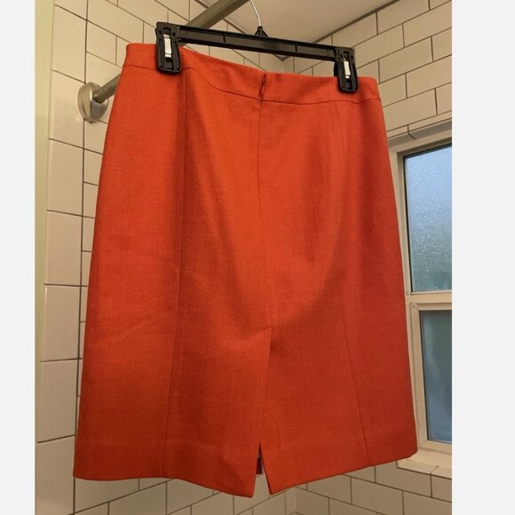 J. Crew vintage wool orange above knee length skirt 4 - Picture 3 of 6